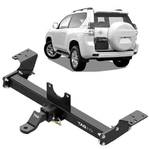 TAG Heavy Duty Towbar for Toyota Prado with Spare Wheel on Back Door (09/2002 - 06/2024)