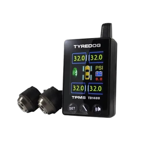 Colour LCD 4 Wheel Tyre Pressure Monitor With Colour LCD (0 To 80 Psi)