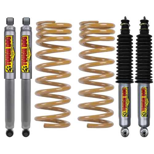 Tough Dog Suspension Kit To Suit Mitsubishi Pajero / Montero Nh-Nl (5/91 - 00) Coil Rear - 1277.5Mm Torsion Bar No Oe Steering Damper Mounts/No Bullba