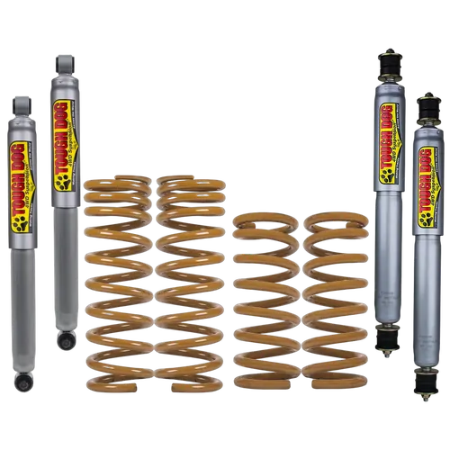 Tough Dog Suspension Kit To Suit Nissan Patrol Gu (Wagon Only) 4/00 On 3" Lift Abs + Stability Control Vehicles/Steel Bullbar - 75Mm Lift- 40Mm Adjust