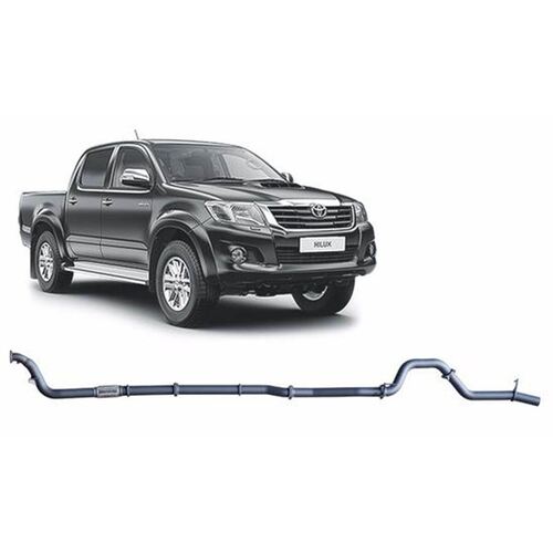 Redback Exhaust For Toyota Hilux 26 Series 2005 - 2015 1KD-FTV 3.0 Litre No Catalytic Converter - Pipe Only 