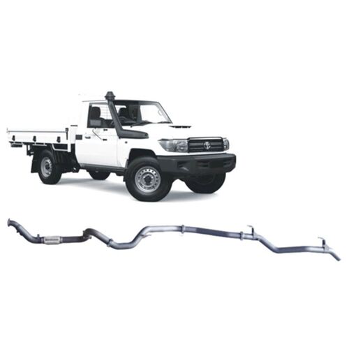 Redback Exhaust For Toyota Landcruiser 79 Series Single Cab Ute (Wide Front) 2007 - 2016 VDJ79R 4.5 Litre No Catalytic Converter - Pipe Only 