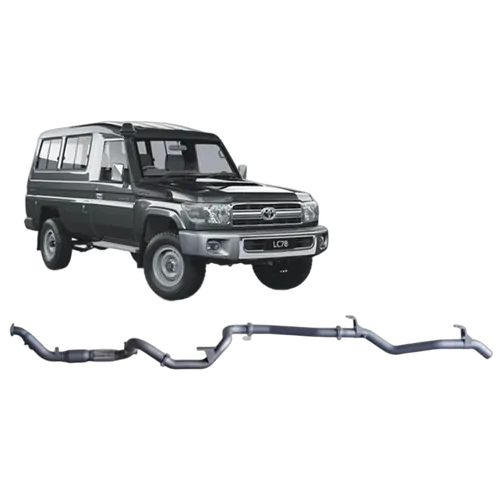 Redback Extreme Duty Exhaust for Toyota Landcruiser 78 Series Troop Carrier (03/2007 - 10/2016)