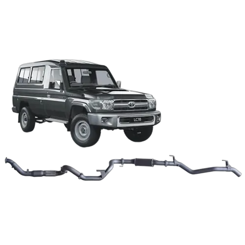Redback Extreme Duty Exhaust for Toyota Landcruiser 78 Series Troop Carrier (03/2007 - 10/2016)