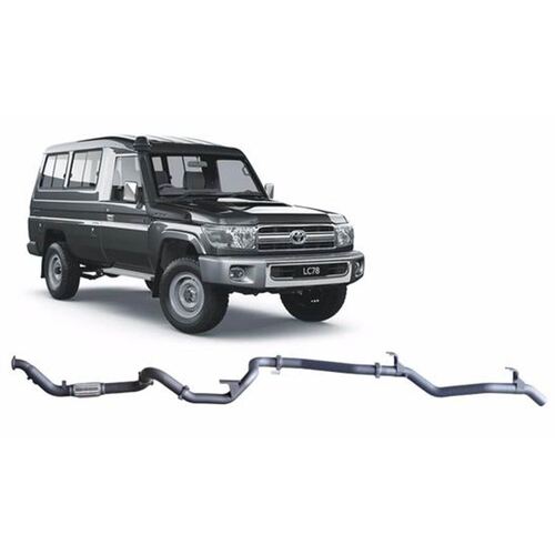 Redback Exhaust For Toyota Landcruiser 78 Series Troop Carrier (Wide Front) 2007 - 2016 VDJ78R 4.5 Litre No Catalytic Converter - Pipe Only 