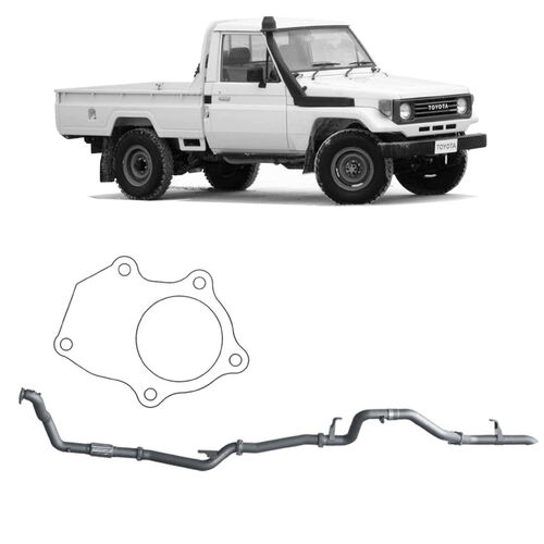 Redback Extreme Duty Exhaust for Toyota Landcruiser 75/78 Series 4.2L 1HZ (01/1990 - 09/1999)