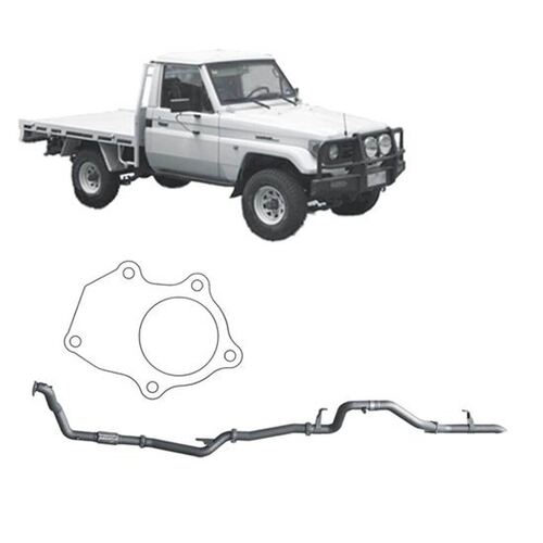 Redback Exhaust For Toyota Landcruiser 75/78/79 Series Ute & Troop Carrier (Narrow Front) 1990 - 2007 HZJ75R 4.2 Litre First Flange Back, Pipe Only