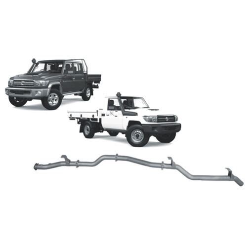 Redback Exhaust For Toyota Landcruiser 79 Series Double Cab Ute 10/2016 Onwards 1VD-FTV 4.5 Litre Pipe Only