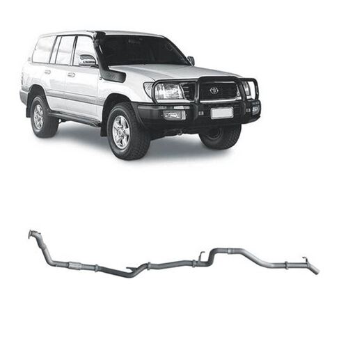 Redback Exhaust For Toyota Landcruiser 105 Series Wagon 1998 - 2007 HZJ105R 4.2 Litre First Flange Back, Pipe Only