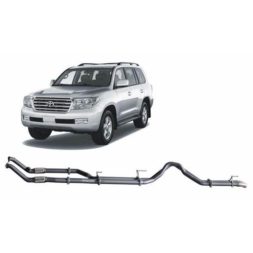 Redback Exhaust For Toyota Landcruiser 200 Series Wagon 2008 - 2015 VDJ200R 4.5 Litre No Catalytic Converters, No Mufflers - Twin System