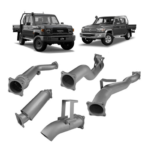 Redback Extreme Duty 4" Turbo Back Exhaust with Resonator for Toyota Landcruiser 79 Series Dual Cab (2012 - 2024)