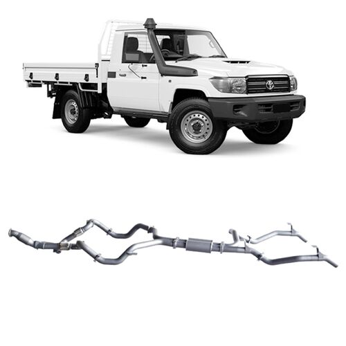 Redback Extreme Duty Twin Exhaust for Toyota Landcruiser 79 Series Single Cab (03/2007 - 10/2016)