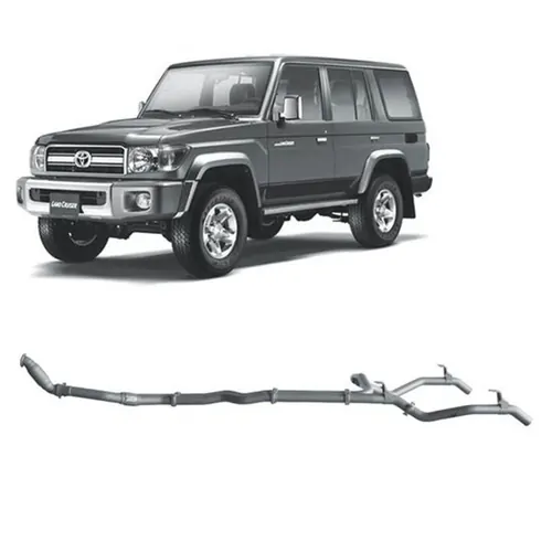 Redback Exhaust For Toyota 76 Landcruiser 2007 - 2016 Twin System VDJ76R 4.5 Litre No Catalytic Converter - Pipe Only