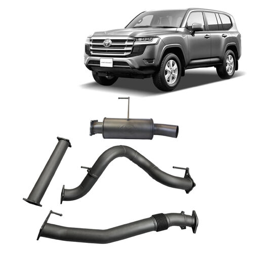 Redback 3.5" DPF Back Exhaust for Toyota Landcruiser 300 Series Wagon / SUV with Muffler