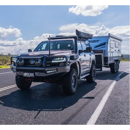 MSA Towing Mirrors to suit Toyota LandCruiser 300 Series (07/2021-Current) - Black, Electric, Heated, Indicators, Blind Spot Monitoring, Power Fold