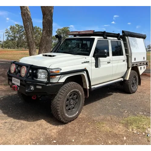 MSA Towing Mirrors to suit Toyota Landcruiser 79 Series (09/2023-Current) - Chrome, Electric Kit, Big Base, Indicators, Switch Kit, Power Fold