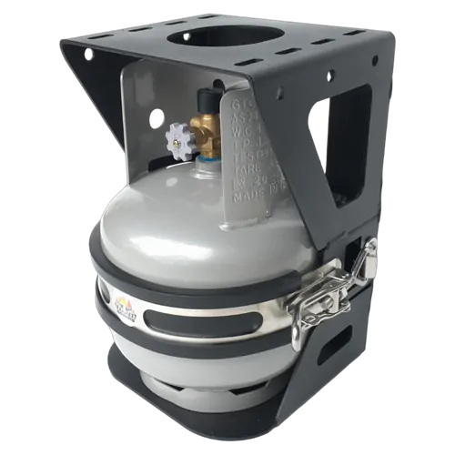 Top End Camp Gear Gas Bottle Holder Rear Or Top Mount 2kg