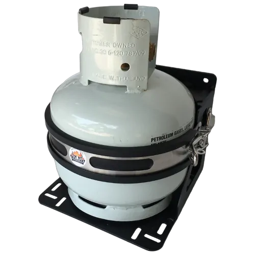 Top End Camp Gear Gas Bottle Holder Rear,Base Or Roof Mount 4kg