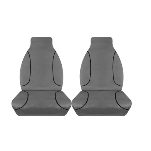 Tuff Terrain Canvas Grey Seat Cover to Suit Toyota HiAce LWB SLWB Van Bucket Seats 14-On FRONT