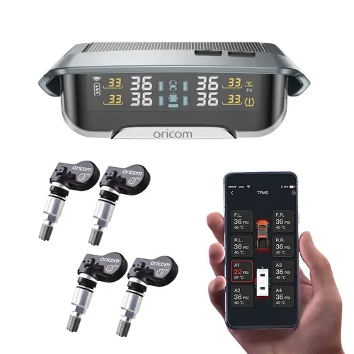 Oricom TPMS10-4I Tyre Pressure Monitoring System Incl. 4 Internal Sensors with APP Control Settings