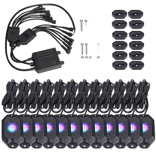Rgbw Rock Light - 12 Pods