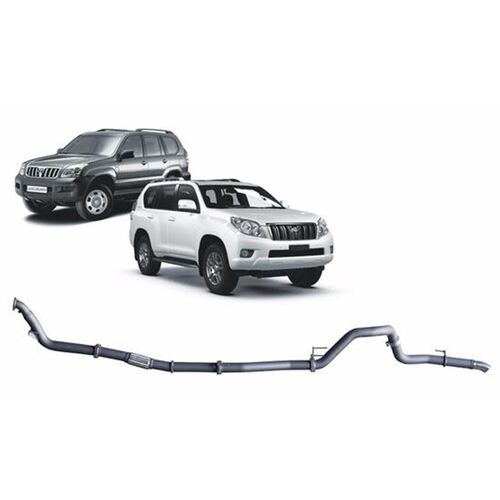 Redback Exhaust For Toyota Prado 120/150 Series 2006 - 2015 1KD-FTV 3.0 Litre No Catalytic Converter - Pipe Only 