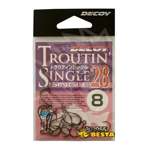 Decoy 80897 Troutin Single Hook 28 #4 Pkt 16