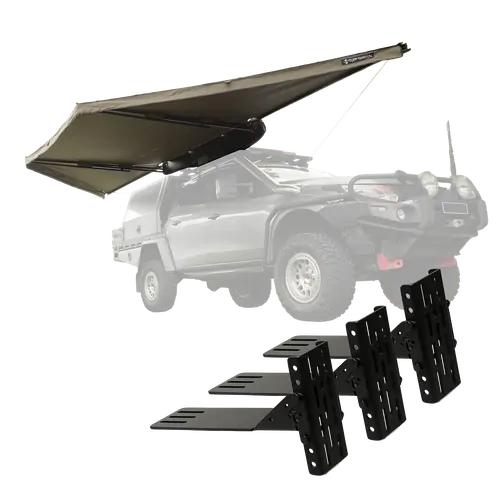 Tuff Terrain 180 Free Standing Awning With Dimmable LEDs & TripleT Bracket Combo