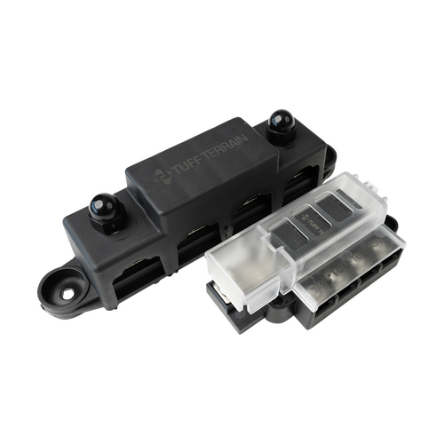 Tuff Terrain Fuse Block 4 Way Positive & 250A 4 terminal Negative Bussbar Bundle