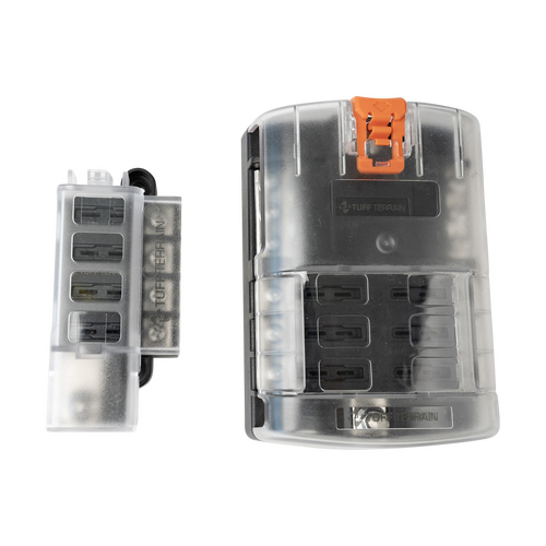 Tuff Terrain Fuse Block 4 Way Positive & 6 Circuit ST Blade Fuse Block Bundle