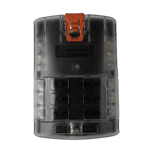 Tuff Terrain ST Blade Fuse Block - 6 Circuits with Negative Bus and Cover