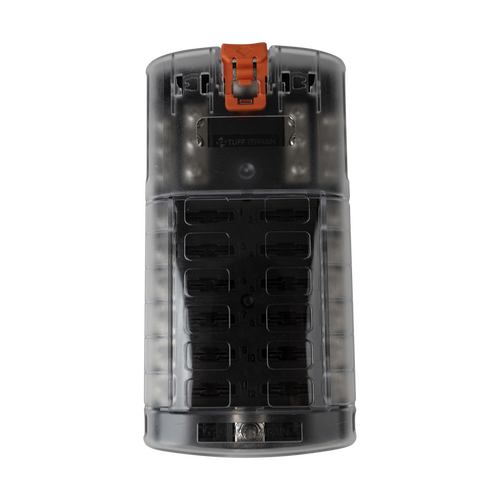 Tuff Terrain ST Blade Fuse Block - 12 Circuits with Negative Bus and Cover