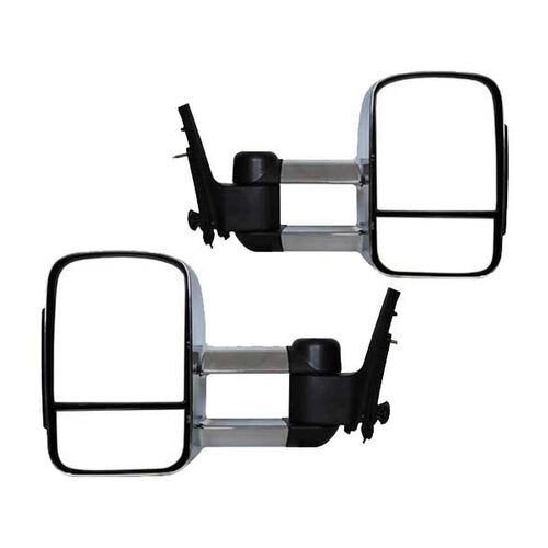 Extendable Towing Mirrors For Holden Rodeo 2002 - 2007 / DMAX 203-2011 - Chrome