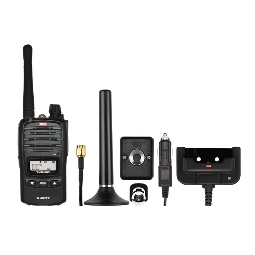 TX6160X Watt 80 Channel Compact Handheld UHF CB Radio with Accessory Kit