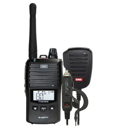 GME TX6165 5/1 Watt UHF CB Handheld Radio including Accessories