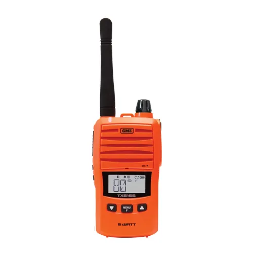 GME TX6165X 5/1 Watt IP67 UHF CB Handheld Radio - Blaze Orange