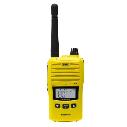 GME TX6165X 5/1 Watt IP67 UHF CB Handheld Radio - Yellow