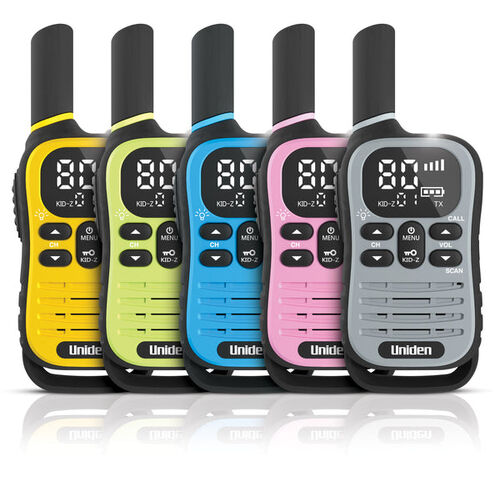 Uniden UH45-5 Max 2-Way UHF Radio (Five Pack) with Kid-Zone Plus