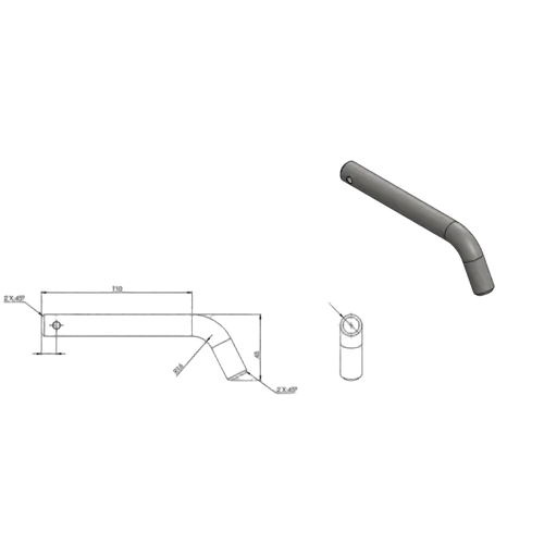 TAG Extra Long Towbar Hitch Pin - Suitable For Toyota Landcruiser 300 Series