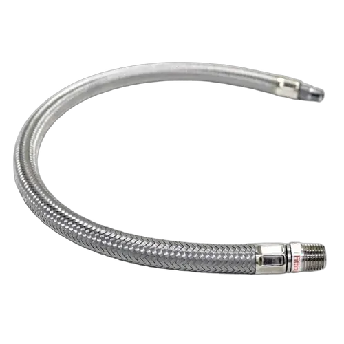 Viair Stainless steel braided leader hose, 1/4" male to 1/4" male