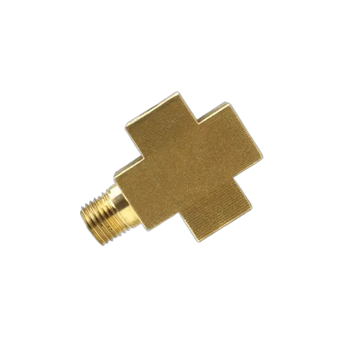 Viair 4-way fitting, 1/4" m x 1/4" f x 1/4" f x 1/8" f, NPT