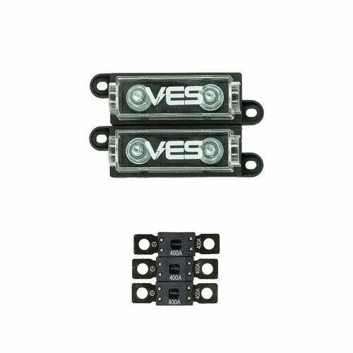 VES Mega Fuse Kit 400 AMP - 2 Holders 3 Fuses