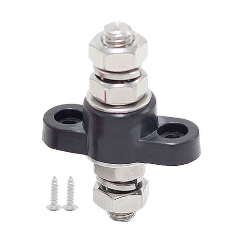 VES Black Flush Mount Stud M10 - 100amp Rated @ 12V
