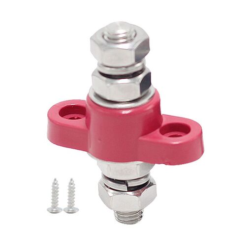 VES Red Flush Mount Stud M10 - 100amp Rated @12V
