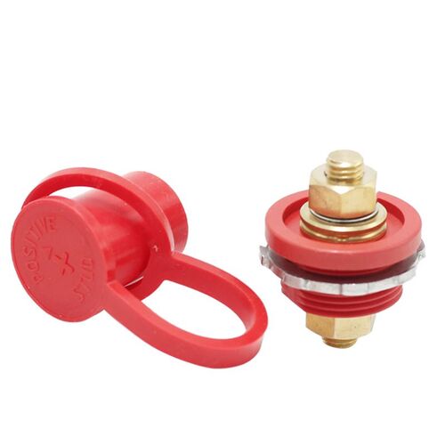 VES Red Through Stud M10 - 300amp rated @ 12V