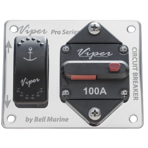 Viper Combo Led Up/Down Momentary Switch & 100A Circuit Breaker Plus S/S Face Place