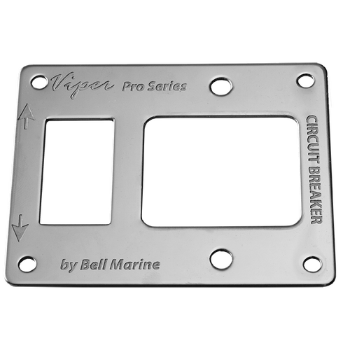 Viper Combo Anchor Switch & Circuit Breaker Polished S/S Face Plate Only