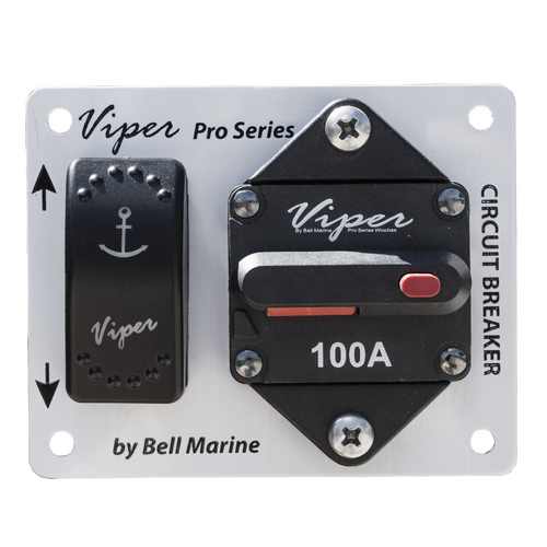 Viper Combo Led Up/Down Momentary Switch & 100A Circuit Breaker Plus Alloy Face Place