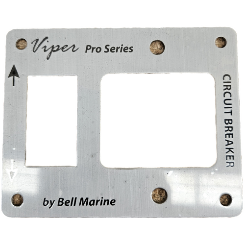 Viper Aluminium Combo Faceplate For Led Switch And Circuit Breaker