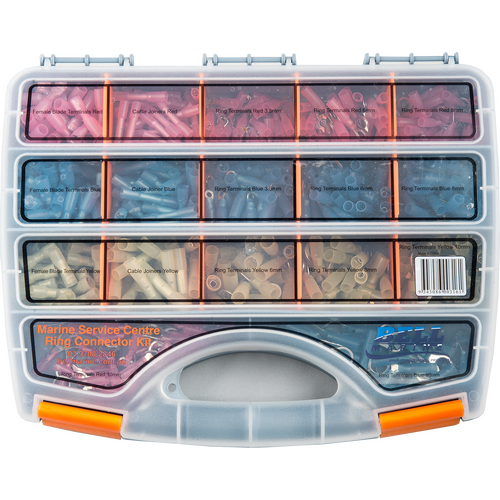 Viper Glue Lined Marine Ring Terminal Tinned Copper Kit - 620 Pieces